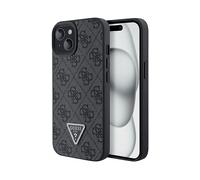 GUESS Triangle Diamond 4G Cover per Apple iPhone 15 Plus, Nero