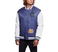GUESS Tyler Varsity Bomber Jacket Giacca, Sharp Navy/Wht Blocking, XL Uomo