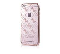 Guess UHCP6TR4GRG 4G Collection Cover in TPU per Apple Iphone 6/6S trasparente/rosa