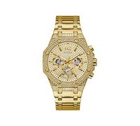 Guess Uomo Dress Octagonal Crystal Multifunction 44 mm Watch, oro, GW0419G2
