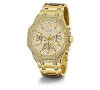 Guess Uomo Dress Octagonal Crystal Multifunction 44 mm Watch, oro, GW0419G2