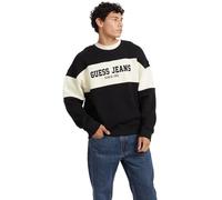 GUESS JEANS Felpa 'Horizont' beige chiaro / nero Uomo GUESS JEANS XL