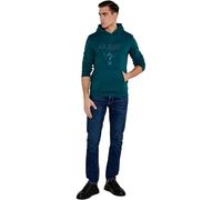 GUESS Uomo Felpa con Cappuccio M5RQ36KCN01 Cotone Verde L