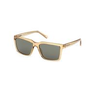 Guess Uomo GU00084 41N Occhiali da sole Iniettato Giallo Verde Squadrata Normale