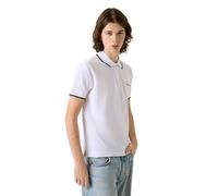 GUESS Uomo Polo Manica Corta M6RP24KCJV1 Cotone Bianco L