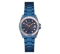 GUESS US Orologio analogico da donna blu e cristallo iridescente, Navy