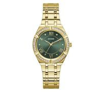 Guess US - Orologio analogico da donna, color oro e verde