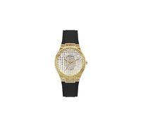 Guess US - Orologio analogico da donna in silicone trasparente color oro e nero