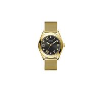 GUESS US - Orologio analogico da uomo, con maglie dorate, Color oro., Classico