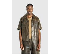 Guess Usa Crackle Leather Short Amos Brown Multi Taglia: 29 | Camicie Casual Outlet | Uomo | Marrone