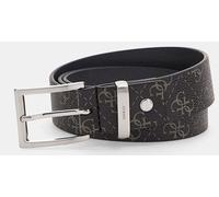 GUESS Vezzola Uomo Regolabile & Reversibile Cintura IN Pelle IN Nero