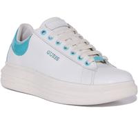 GUESS Vibo Basso Taglio da Donna Scarpe da Ginnastica IN Bianco Blu UK 3 - 8