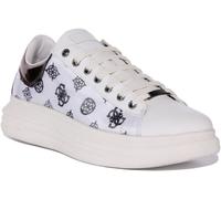 Guess Vibo Scarpe Basse Donna In Bianco Argento Taglia EU 36-42
