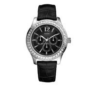 Guess W12053L1 Trend W12053L1 - Orologio da polso da donna, cinturino in pelle colore nero