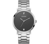 Guess W1315G1 Men's Silver Stainless Steel Watch with Grey Dial & Diamond Accents