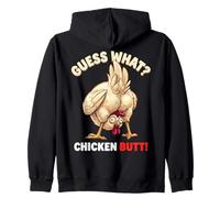 Guess What Chicken Butt Funny Chicken Men Women Kids Felpa con Cappuccio
