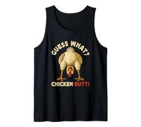 Guess What Chicken Butt Meme Funny Chicken Farmer Canotta