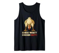 Guess What Chicken Butt Meme Funny Chicken Farmer Canotta