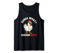 Guess What Chicken Butt Meme Funny Chicken Farmer Canotta