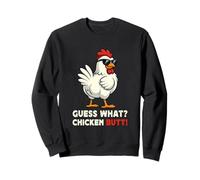 Guess What Chicken Butt Meme Funny Chicken Farmer Felpa