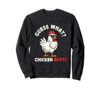 Guess What Chicken Butt Meme Funny Chicken Farmer Felpa