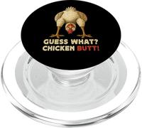 Guess What Chicken Butt Meme Funny Chicken Farmer PopSockets PopGrip per MagSafe