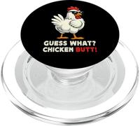 Guess What Chicken Butt Meme Funny Chicken Farmer PopSockets PopGrip per MagSafe