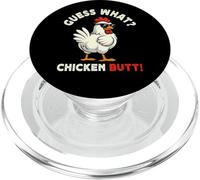 Guess What Chicken Butt Meme Funny Chicken Farmer PopSockets PopGrip per MagSafe