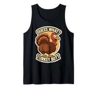 Guess What Turkey Butt Funny Thanksgiving Joke Kids Quote Canotta