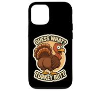 Guess What Turkey Butt Funny Thanksgiving Joke Kids Quote Custodia per iPhone 12/12 Pro