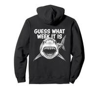Guess What Week It Is Vintage Shark Lover Shark Meme Felpa con Cappuccio