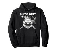 Guess What Week It Is Vintage Shark Lover Shark Meme Felpa con Cappuccio