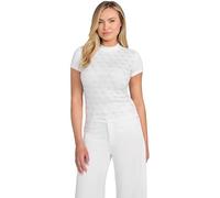 Guess Woman's T-Shirt Slim Fit T-Shirts SS Mock Neck all Over 4G Tee XL