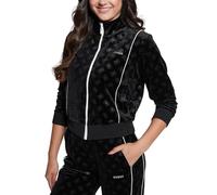 GUESS Women's Eco Krissy Full Zip Sweatshirt, 4G Black Embossed