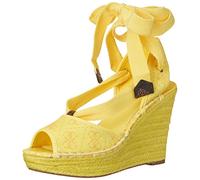 GUESS Halona, Sandali con Zeppa Donna, Giallo, 39 EU
