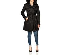 GUESS Women's Ladies Double Breasted Trenchcoat, Black, Large