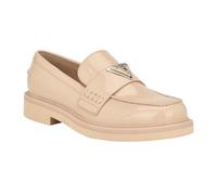 GUESS Women's Shatha Loafer, Medium, Light Natural Patent, 41 EU