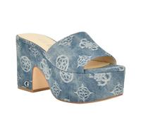 GUESS Yapplea, Sandali con Tacco Donna, Logo Blu Denim, 11