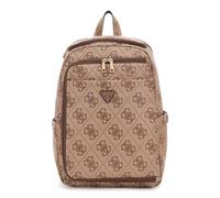 GUESS zaino per il tempo libero con scomparto per laptop U-Zip Backpack Latte Logo/Brown marrone chiaro