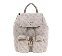 GUESS zaino per il tempo libero Manhattan II Flap Backpack Dark Taupe Logo grigio talpa