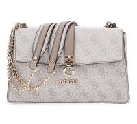 GUESS Zamira Convertible Xbody Flap Bag Dark Taupe Logo