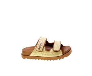 Guess - Zoccoli Beige in Rafia con Logo Dorato - - Shoes - Donna - Marrone - 36 EU