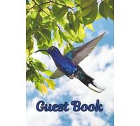 Guest Book: Hummingbirds On Every Fun Page Make This A Charming Bird Welcome Book For Airbnb, Rental Home, Guest House, Vacation Home, House Guests Or Beach House (Black And White Edition)