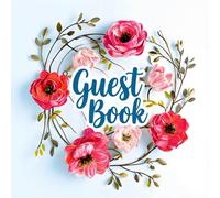 Guest book: Libro degli ospiti originale e personalizzato, Idea regalo per matrimonio, compleanno, pensione, laurea, b&b e casa vacanze. 108 pagine bianche per le dediche degli ospiti