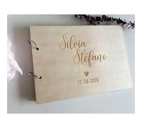 Guest Book Matrimonio Personalizzato - Con Nome Data - Libro Degli Ospiti Matrimonio - Libro Dediche Matrimonio - Guestbook Matrimonio - Decorazione Per Il Battesimo Di Nozze