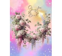Guest Book Purple Garland Flower "This guest book is designed to preserve the precious memories of friendships and special moments. Whether it's a ... and signature become a lasting keepsake."