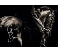 Guest Book: Visitor Sign In Register With Date, Name, Email and Message Columns With Equestrian Horse Rider Design
