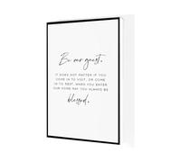 Guest Room Decor Sign, Warm Welcome Wall Art Print, Blessing Poster for Visitors, Cozy Bedroom Entryway Home Accent(Framed,08X12inch(20X30cm))