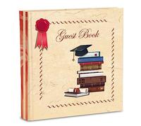 Guestbook Libro degli invitati per Feste di Matrimonio Compleanno Battesimo cm 20x20 70 Pagine Copertina Rigida, Laurea Sigillo