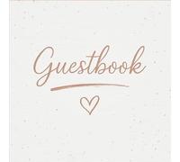 Guestbook - Oro Rosa: Libro per Ospiti con Copertina Raffinata e Pagine Vuote Decorate - Per Matrimonio, Festa di Compleanno, Baby Shower, Laurea o Celebrazioni Speciali